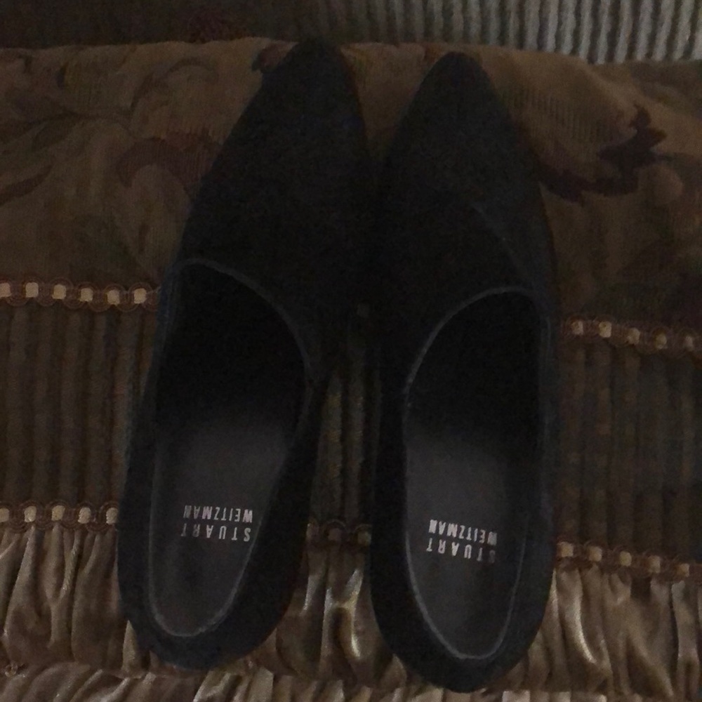 Black Suede Stuart Weitzman shoe booties